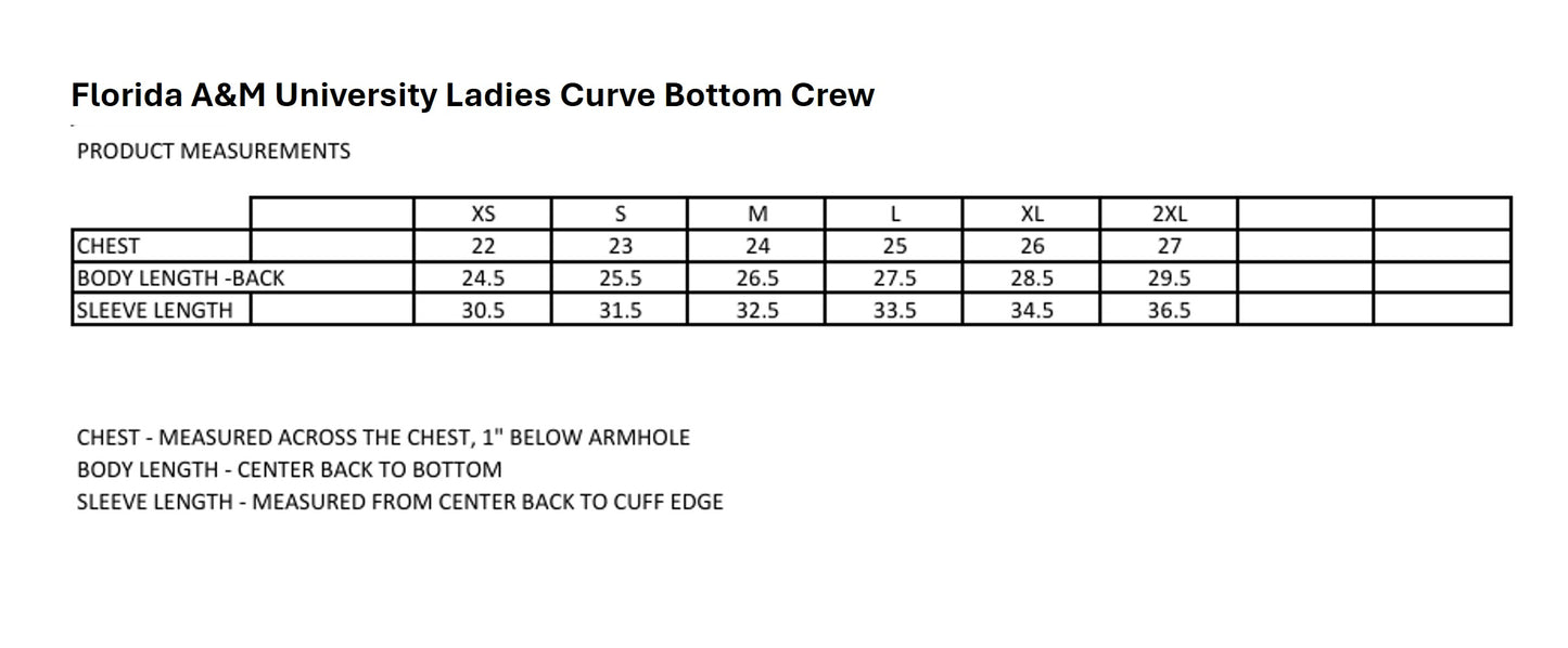 Florida A&M University Ladies Curve Bottom Crew