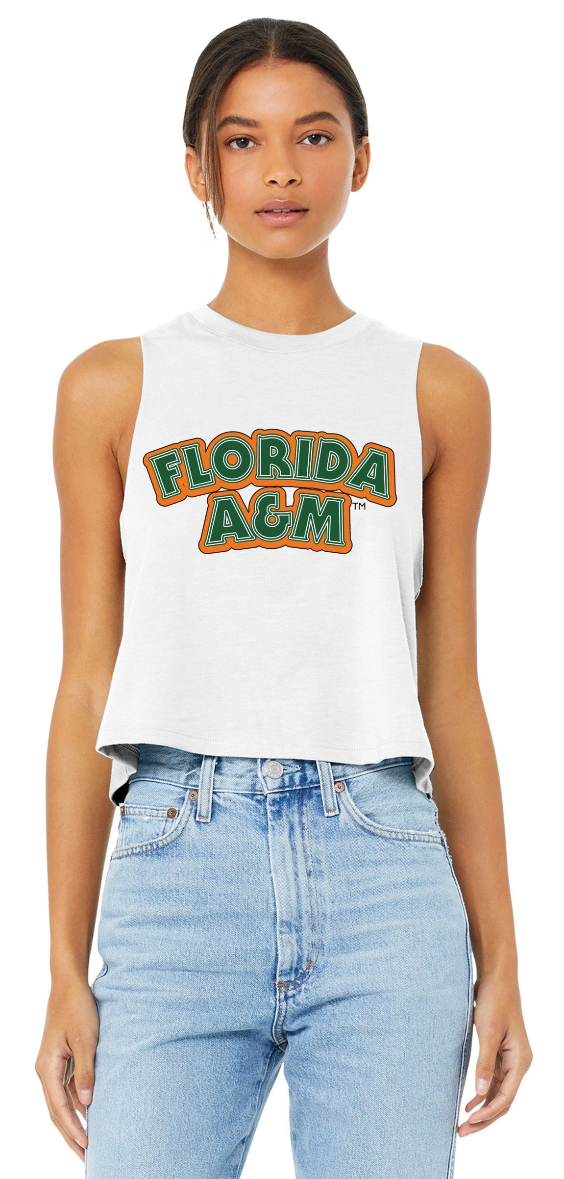 FAMU Ladies Racerback Cropped Tee