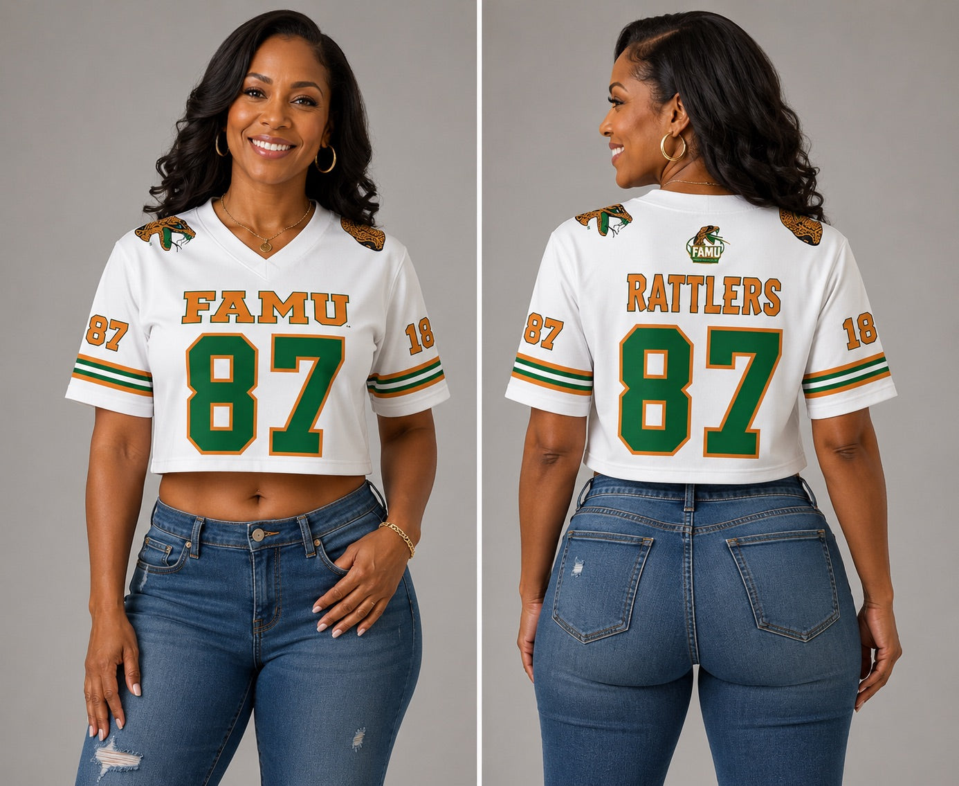 FLORIDA A&M GAMETIME CROPPED FASHION JERSEY
