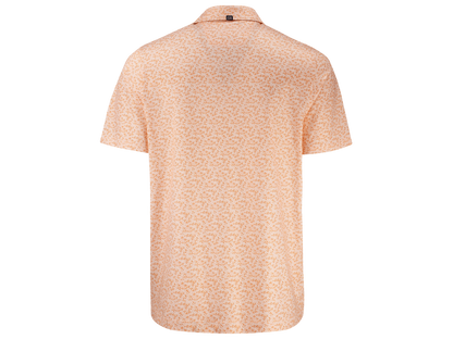 FAMU Cutter & Buck Pike Fern Print Mens Polo (PSA-Rattler Alumni Logo)