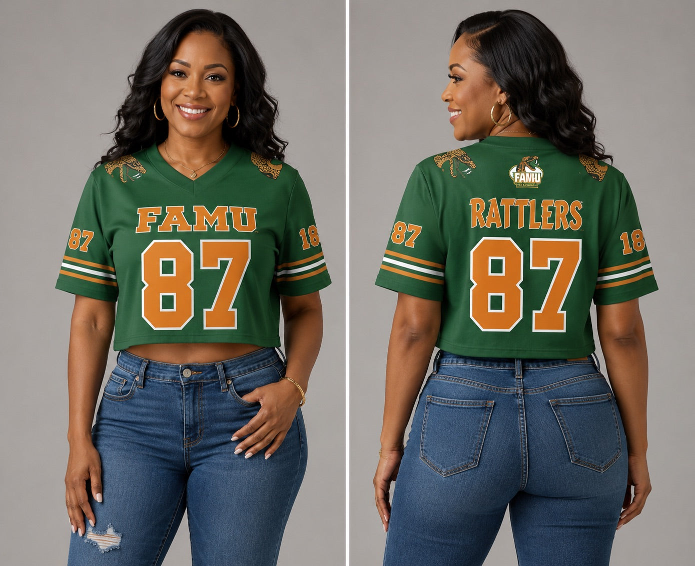 FLORIDA A&M GAMETIME CROPPED FASHION JERSEY